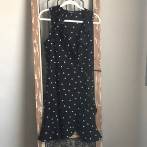 Lulus.  Black with white dots wrap dress.  Size medium.